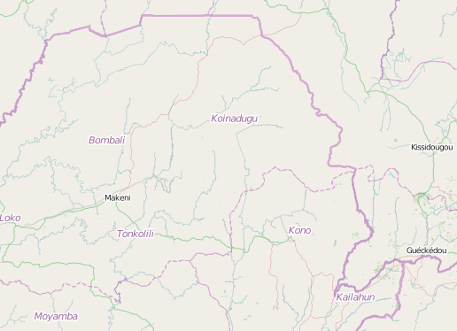 Map of northern Sierra Leone (via OSM)